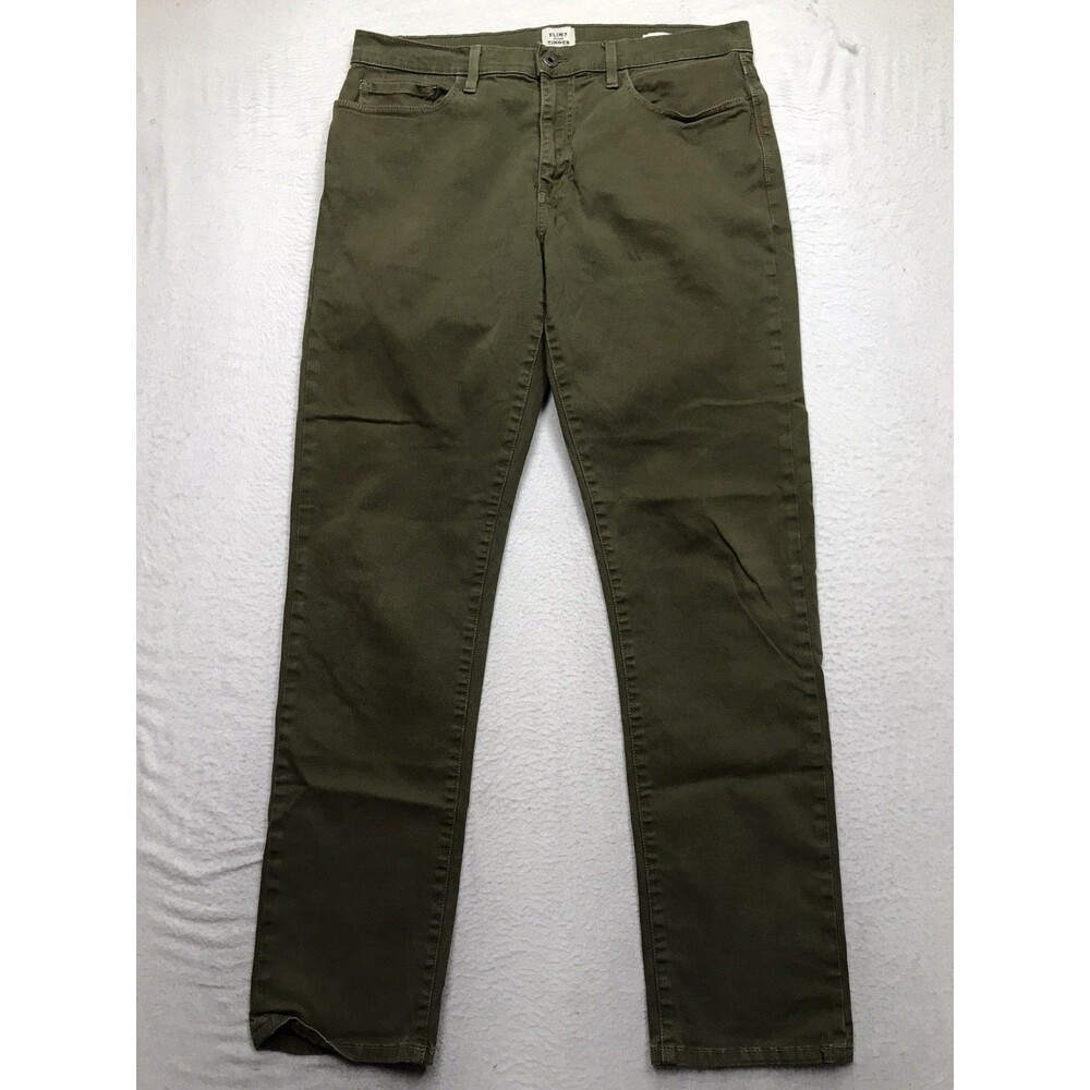 FLINT & TINDER 365 Pant Men 34x30 Slim Fit Military Olive Green Stretch USA Made